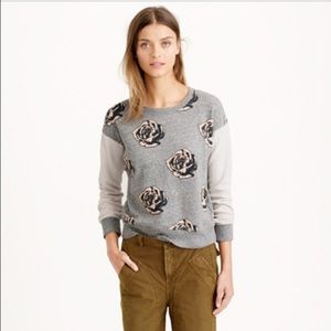 J. Crew Pop Art Rose Sweatshirt